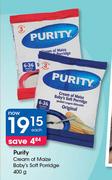 Purity Cream Of Maize Baby's Soft Porridge-400g Each