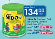 Nido 3+ Powdered Drink For Growing Children Pre School-900g Each