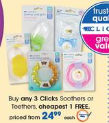Clicks Soothers Or Teethers-Each