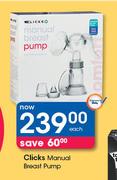 Clicks Manual Breast Pump-Each