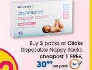 Clicks Disposable Nappy Sacks-Per Pack
