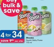 Rhodes Squish Baby Puree-4X110ml