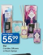 Star Candles, Diffusers Or Room Sprays-Each