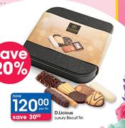 D.Licious Luxury Biscuit Tin-Per Tin
