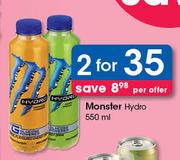 Monster Hydro-2x550ml Per Offer