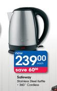Safeway Stainless Steel 360° Cordless Kettle-Each
