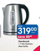 Kambrook 1.7Ltr Stainless Steel Kettle-Each