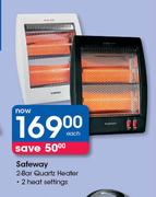 Safeway 2 Bar Quartz Heater 2 Heat Settings-Each