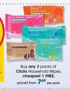 Clicks Household Wipes-Per Pack