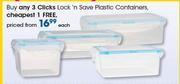 Clicks Lock n Save Plastic Containers-Each