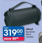 MStuff Big Barrel Black Speaker