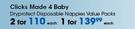 Clicks Made 4 Baby Dryprotect Disposable Nappies Value Pack-Each