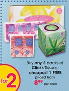 Clicks Tissues-Per Pack
