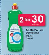 Clicks Pay Less Dishwashing Liquid-2 x 750ml