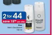 Axe Men's Deodorant-2 x 150ml
