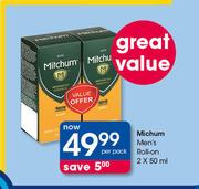 Mitchum Men's Roll-On-2 x 50ml Per Pack