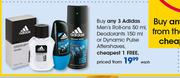 Adidas Men's Roll Ons-50ml, Deodorants-150ml Or Dynamic Pulse Aftershaves-Each