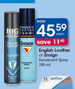 English Leather Or English Deodorant Spray-250ml Each