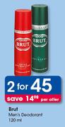 Brut Men's Deodorant-2 x 120ml