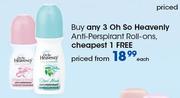 Oh So Heavenly Anti-Perspirant Roll Ons-Each