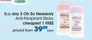 Oh So Heavenly Anti Perspirant Sticks-Each