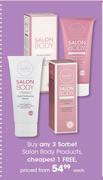 Sorbet Saloon Body products-Each