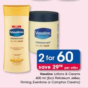 Vaseline Lotions & Creams(Excl. Petroleum Jellies, Firming, Eventone Or Camphor Creams)-2X400ml 