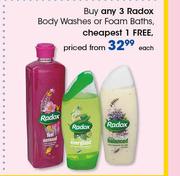 Radox Body washes Or Foam Baths-Each
