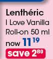 Lentheric I Love Vanilla Roll On-50ml