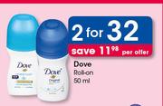 Dove Roll On-2 x 50ml