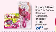 Dorco Shai 6 Or Pace 6 Razors Or Cartridges-Each