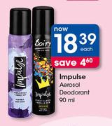 Impulse Aerosol Deodorant-90ml Each