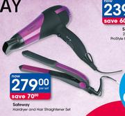 Safeway Hairdryer & hair Straightener Set-Per Set