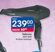 Safeway 2200 watt Prostyle Hairdryer-Each