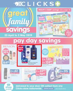 Clicks : Great Family Savings (23 Apr - 2 May 2019), page 1