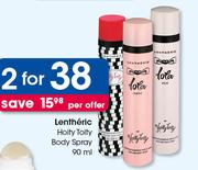 Lentheric Hoily Toily Body Spray-2X90ml Per Offer