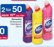 Domestos Multipurpose Thick Bleach-2X750ml Per Offer