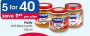 Purity 2nd Baby Foods-5X125ml Per Offer