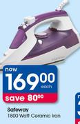 Safeway 1800 Watt Ceramic Iron-Each