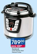 Kambrook 6Ltr Stainless Steel Pressure Cooker-Each