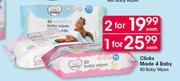 0Clicks Made 4 Baby 80 Baby Wipes-Each