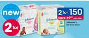 Johnson's 288 Baby Wipes-For 2