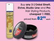 L'Oreal Elnett, Elvive, Studio Line & Pro Hair Styling Products-Each