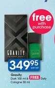 Gravity Dark 100ml & Free Defy Colonge 30ml-Per Set