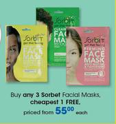 Sorbet Facial Masks-Each