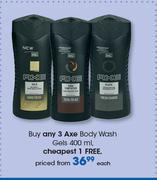 Axe Body Wash Gels-400ml Each