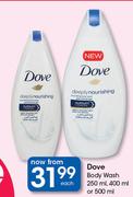 Dove Body Wash 250ml/400ml Or 500ml-Each