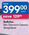 0BaByliss Slim Diamond Ceramic Straightener-Each
