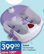 Sorbet Fab Foot Spa 8-In-1 Treatment-Each
