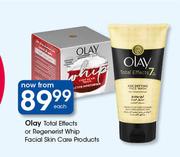 Olay Total Effects Or Regenerist Whip Facial Skin Care Products-Each